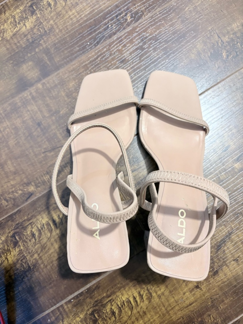 ALDO Blush Nude Square-Toe Strappy Sandals